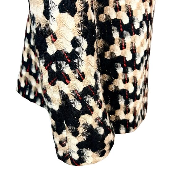 Liliu Jacket blazer Size 6 tweed plaid houndstooth high neck retro old money - Picture 15 of 16